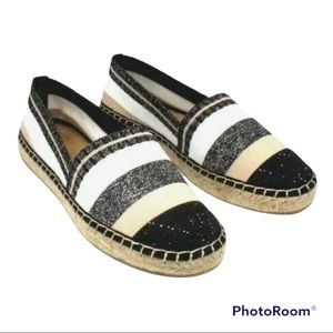 INC Corvina Capped-Toe Woven Espadrille Flats 7 1/2 M